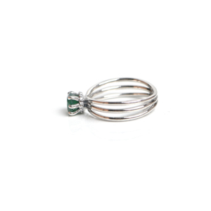 Green Onyx 925 Sterling <b>Silver</b> Prong Setting Round Cut Gemstone Luxury Engagement Wedding <b>Statement</b> <b>Ring</b> Handmade Gift for Her - Product Image 4