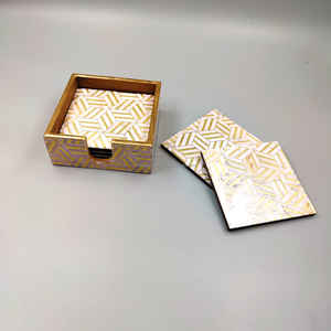 Posavasos de té de madera de diseño lujoso y creativo, posavasos de madera de forma cuadrada para el hogar o la cocina del Hotel, decoración del hogar - Product Image 6