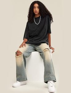 Unisex Oversized T-Shirts Acid Wash Cotton Logo Print Summer Jersey Tee Baggy Boyfriend Vintage Streetwear <b>Tops</b> - Product Image 3