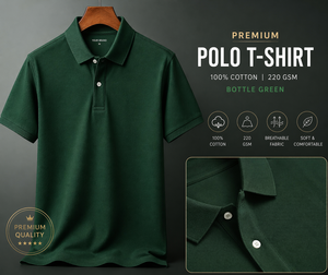 Polo pour homme de haute qualité, 220 GSM, coton, logo personnalisé, fabricant en gros, qualité d'exportation - Product Image 1