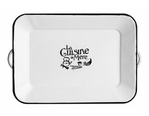 Plato Rectangular de Metal para Servir con Diseño Floral, Acabado Esmaltado de Primera Calidad que Agrega Encanto a Cualquier Interior - Product Image 1
