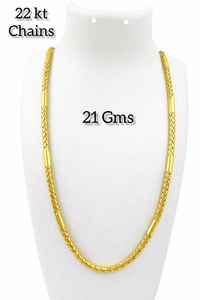 Collar de Lujo para Hombre, Cadena Italiana de Oro Sólido de 22K, Estilo Clásico para Bodas y Fiestas, Eslabones Cilíndricos Texturizados de Alto Brillo, 21 g - Product Image 3