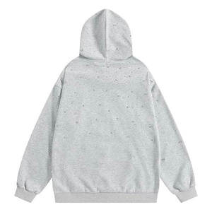Fabricants de vêtements – Nouveau sweat à capuche unisexe en molleton bouclette avec strass, coupe ample, 100 % coton respirant, idéal pour l'hiver - Product Image 2
