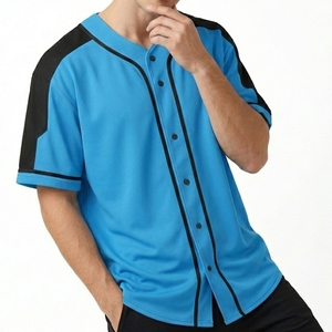 Nueva Camiseta de Béisbol Transpirable y Duradera, Ligera, con Botones Delanteros, Precio Económico, Ropa Deportiva, Camiseta de Béisbol de Poliéster, Servicio OEM - Product Image 2
