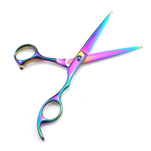 2026 Customized New Rainbow Color Cutting & Thinning Hair Scissors <b>Set</b> <b>Barber</b> Shears Hairdressing Scissors - Product Image 4