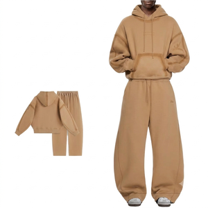TAXES INDUSTRY Meilleures ventes Survêtement décontracté d'été pour homme, coupe droite à épaules tombantes, 2 en 1, 100% coton molletonné - Product Image 2