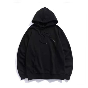 Sweat-shirt à capuche oversize pour homme, couleur unie, en molleton de coton, pull décontracté, sweat-shirt d'automne avec poche, coupe classique - Product Image 2