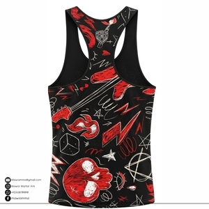 T-shirts sans manches en polyester personnalisés par sublimation, très bien notés, unisexes, élégants, pour la gym, la musculation et les entraînements. - Product Image 4