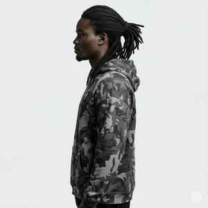 Fabrication de sweats à capuche camouflage en molleton de coton pour l'hiver, sweats à capuche épais pour hommes, sweats à capuche et sweat-shirts et vestes - Product Image 3