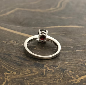Natural <b>Garnet</b> Gemstone <b>Silver</b> Minimalist <b>Ring</b> Handmade 925 Sterling <b>Silver</b> Elegant Jewelry Wholesales - Product Image 5