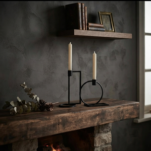 Supports de bougies en fer de style industriel chic, porte-bougies modernes abstraits pour mariages et événements, centre de table géométrique créatif - Product Image 2