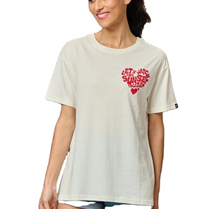 Gran oferta, Camiseta de algodón de alta calidad transpirable de gran tamaño para mujer, hecha a medida, suelta, hombro caído, patrón estampado ecológico - Product Image 1