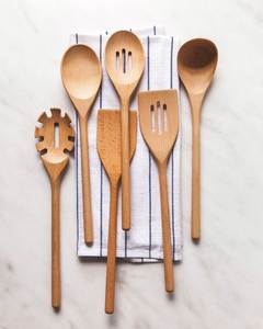 NaturalEdge Classic Wooden Spoon & Salad Server Set with Mirror Polish Long Handle Serving Spoon Fork Utensils for Presents - Product Image 4