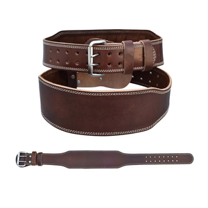 Professional Grade Leather Lifting <b>Belt</b> for Squats Deadlifts Bodybuilding Strength Development and Fitness Training - Product Image 3