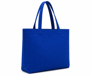 AMANI Blue Cotton <b>Canvas</b> Tote Bag Custom Logo Large Shoulder <b>Shopper</b> Bag Reusable Carryall for Retail Promotion All Seasons Gift - Product Image 3