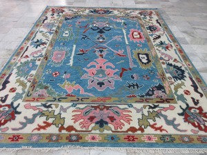 Alfombra Persa Floral Anudada a Mano, Rectangular, de Lana, Pelo Medio, para Sala de Estar, Decoración del Hogar, con Base Antideslizante de Goma - Product Image 4