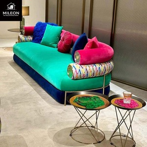 Medusa Carezza Italie Designer Moderne Fantaisie Creative Sectionnel Salon <span class=keywords><strong>Canapé</strong></span> Velours <span class=keywords><strong>3</strong></span> <span class=keywords><strong>Places</strong></span> Luxe <span class=keywords><strong>Canapé</strong></span> Ensemble pour La Maison - Product Image 2