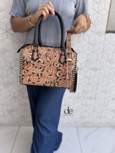 Hot- Selling Hand Tooled Carving Leather Speedy Handbag New Trending Gypsy <b>Boho</b> Shoulder Handmade Western Stylish Women Uses <b>Bag</b> - Product Image 5