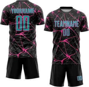 Conjunto Deportivo de 2 Piezas para Entrenamiento de Equipo, Sublimado, Transpirable, con Camiseta de Manga Corta y Pantalones Cortos |    Conjunto Deportivo Personalizado con Logotipo para Hombre - Product Image 4