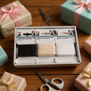 Ruban en coton à chevrons 20 mm x 2 m CINTA DE ALGODON Rubans cadeaux Produit - Product Image 2