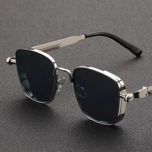 Nouvelles Lunettes de Soleil Rétro Carrées Steampunk pour Hommes 2025 – Monture Métallique Tendance avec Protection UV - Product Image 2