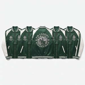 Wholesale Supplier Satin Souvenir Jacket Golden Yellow Slate Grey Ancient Grain Rye Embroidery Baseball Bomber <b>Coat</b> - Product Image 2
