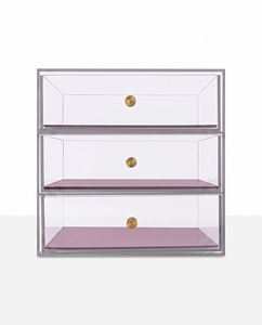 1 Level Modern Eco-friendly Acrylic <b>Drawer</b> <b>Storage</b> Case for Organizing Makeup Office Supplies Clear Container for Home Office - Product Image 6