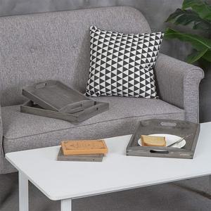 Bandeja de Servicio Multiusos de Madera Maciza, Bandeja Decorativa para Desayuno, Té, Café, Otomana, la Mejor Bandeja de Madera para Servir - Product Image 4