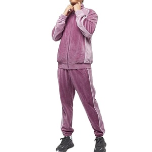 2026 nouveau design personnalisé velours survêtements plaine survêtements hommes velours survêtements - Product Image 1