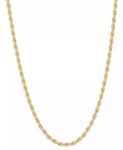 Italian <b>Silver</b> 2-Pc. <b>Set</b> Polished Rope Link Collar <b>Necklace</b> & Matching <b>Bracelet</b> | Macy's - Product Image 5