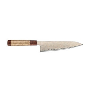 Premium <b>Copper</b> Damascus Pattern Outdoor Cooking Knife With Stabilized Wood <b>Handle</b> For Travel Use - Product Image 5