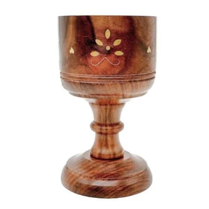 Support de brûleur d'encens en bois fait main avec finition bois pour la décoration intérieure, support pour bâtonnets d'encens et cire aromatique - Product Image 1