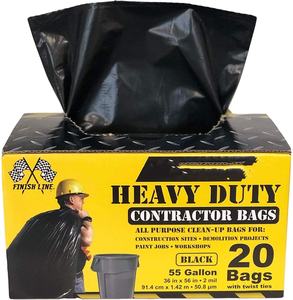 Custom Plastic 55-60 Gallon Household Rubbish Trash <b>Bags</b> Heavy Duty 3 Mil Zipper Top Vietnam ODM Supplier Best Price 1 Ton MOQ - Product Image 5