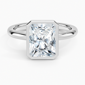 BOJ <b>Ring</b> 0105 Radiant Cut 925 <b>Silver</b> Halo Stone Prong Setting <b>Solitaire</b> Diamond <b>Ring</b> 2ct D Color VVS1 Moissanite GRA Certified - Product Image 1
