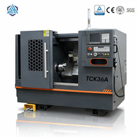 Torno CNC de Cama Inclinada TCK36A, Centro de Torneado CNC con Guía Lineal para Mecanizado de Piezas Automotrices, Ejes y Bujes de Acero Inoxidable