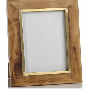 Marco de fotos con incrustaciones de cuerno moderno hecho a mano, marco de fotos de mesa de escritorio para mesa, decoración del hogar, marco de fotos con incrustaciones de cuerno - Product Image 3