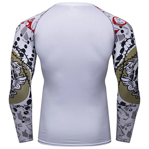 Fournisseur d'usine – Rashguard de haute qualité respirant à séchage rapide en Spandex/Nylon – T-shirt de compression long pour homme à manches longues - Product Image 3