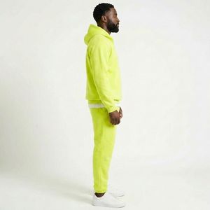 Sweat à capuche unisexe personnalisé avec logo, couleur néon, col zippé, éco-responsable, respirant, à manches longues et demi-zip - Product Image 2