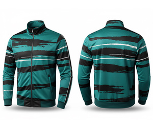 Veste à fermeture éclair intégrale par sublimation pour équipes et clubs, chaude, respirante, séchage rapide |   Tailles Hommes Femmes Jeunes |   Veste d'entraînement - Product Image 3