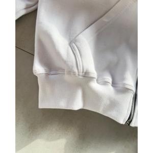 Sweat à capuche surdimensionné pour homme 100 % coton, personnalisé avec logo, épais, délavé à l'acide, avec fermeture éclair et épaules tombantes - Product Image 5