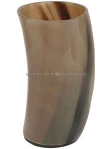 Personnalisé exquis Vintage ours boire Koi tasse fabriqués à la main en corne naturelle courte Antique sculpté Animal Style parfait affaires - Product Image 2