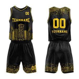 Uniforme de Baloncesto Sublimado para Equipos, el Más Vendido, de Secado Rápido, Último Diseño, Manga Corta, Unisex para Hombre y Mujer, Poliéster - Product Image 5