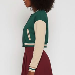 เสื้อครอปแบบหลวมใส่สบายน้ำหนักเบาเสื้อแจ็คเก็ตผ้าฝ้ายระบายอากาศได้ดี - Product Image 2