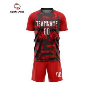 ชุดฟุตบอลพิมพ์ลายแบบกำหนดเองได้ คุณภาพสูง ชุดฟุตบอลสั่งทำพิเศษ น้ำหนักเบา แขนสั้น คอกลม - Product Image 2