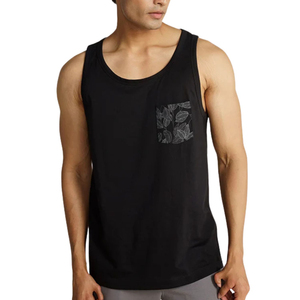 Camiseta sin mangas personalizada al por mayor para hombre, chaleco ligero de algodón, ropa informal de verano para gimnasio y fitness con bolsillo - Product Image 5