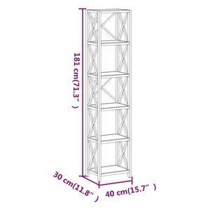 ชั้นวางของสีน้ำตาลขนาดกลางสำหรับตู้โชว์และจัดเก็บ - Product Image 6