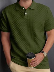Camisa Polo de Hombre con Botones, Color Sólido, Diseño Personalizado con Logotipo Bordado e Impreso, Fabricación OEM - Product Image 3