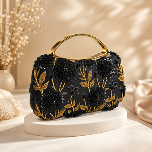 Bolso de mano con estampado floral y bordado para mujer, cartera de fiesta con cuentas de diseñador, bolso de boda, bolso de moda nupcial - Product Image 2