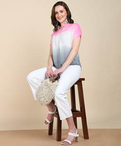 เสื้อกล้ามผู้หญิงลำลองผ้าเรยอนย้อมสีแบบผูกเชือก น้ำหนักเบา ใส่สบายสำหรับฤดูร้อน จากอินเดีย - Product Image 2