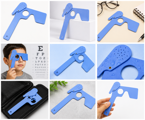 Flip-Augenklammer mit Loch für Sehprüfungen |   Manuelles Handgerät für Sehprüfungen zur Refraktionstests (Himmelblau) - Product Image 4
